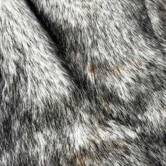 Women’s Vintage 1970’s - 1980’s Faux Fur Coat Union Made Silver Black READ - Picture 13 of 15